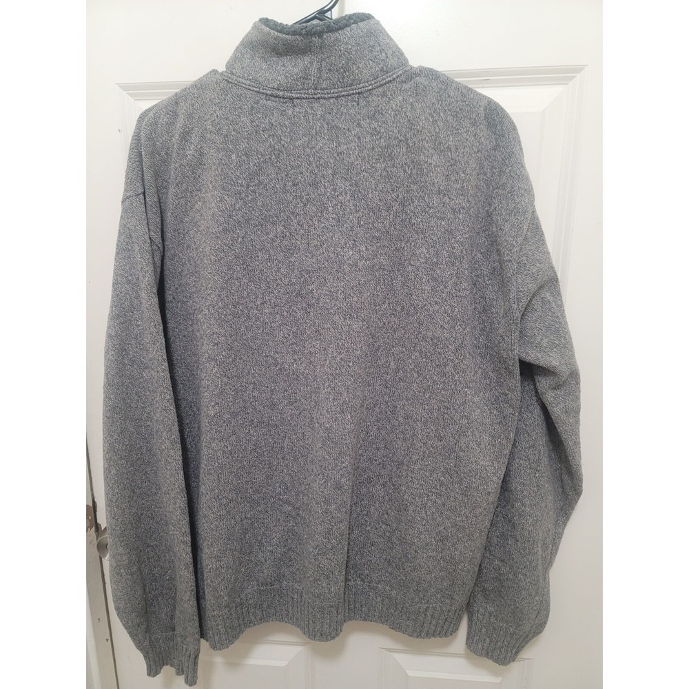 Oscar De La Renta Plus Size Men's Gray Full-Zip Jacket Sherpa Collar & Ribbed He - Picture 3 of 15